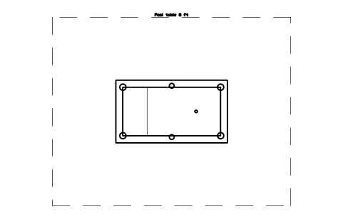 Pool table 8 ft sembolünün önizlemesi, blok SPT_POOL_8