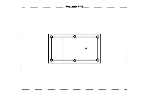 Pool table 9 ft sembolünün önizlemesi, blok SPT_POOL_9