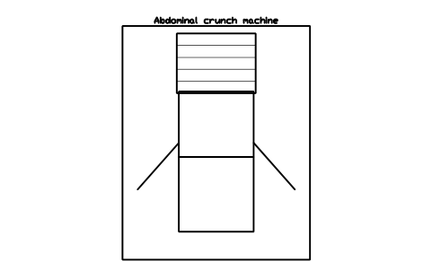 Aperçu du symbole Abdominal crunch machine, bloc SFE_ABDOMINAL