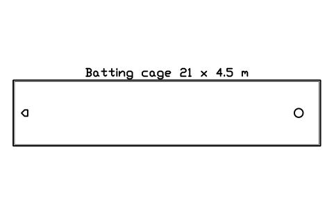 Aperçu du symbole Batting cage 21 x 4.5 m, bloc SFE_BATTING_CAGE