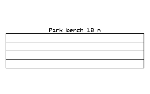 Aperçu du symbole Park bench 1.8 m, bloc SFE_BENCH_PARK