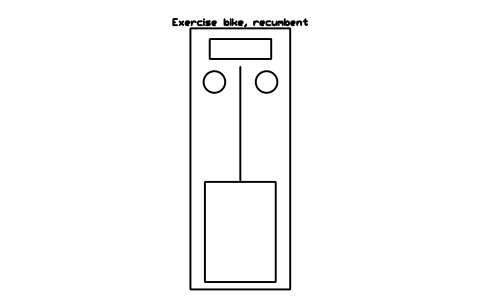 Aperçu du symbole Exercise bike, recumbent, bloc SFE_BIKE_RECUMBENT