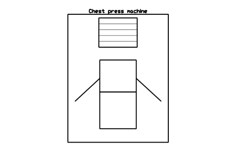 Aperçu du symbole Chest press machine, bloc SFE_CHEST_PRESS