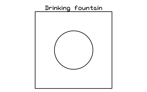 Aperçu du symbole Drinking fountain, bloc SFE_DRINK_FOUNTAIN