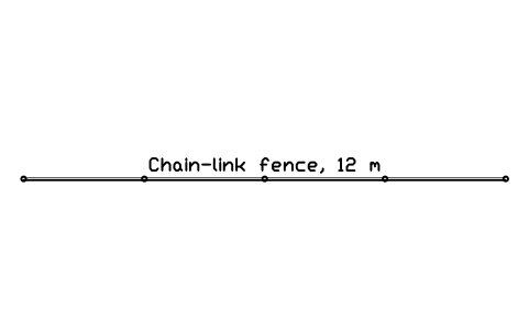Aperçu du symbole Chain-link fence, 12 m, bloc SFE_FENCE_CHAIN