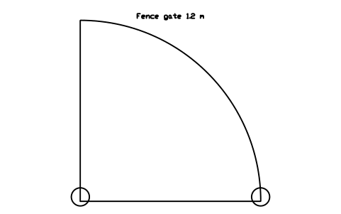 Aperçu du symbole Fence gate 1.2 m, bloc SFE_FENCE_GATE