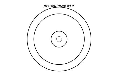 Aperçu du symbole Hot tub, round 2.4 m, bloc SFE_HOT_TUB