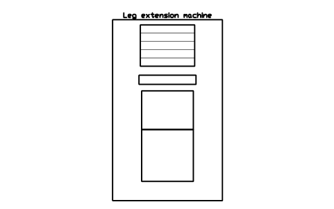 Aperçu du symbole Leg extension machine, bloc SFE_LEG_EXTENSION