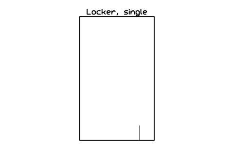 Aperçu du symbole Locker, single, bloc SFE_LOCKER_1