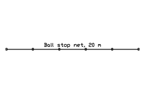 Aperçu du symbole Ball stop net, 20 m, bloc SFE_NET_BALLSTOP