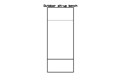 Aperçu du symbole Outdoor sit-up bench, bloc SFE_OUT_SITUP