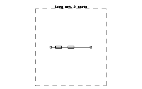 Aperçu du symbole Swing set, 2 seats, bloc SFE_PG_SWING_2