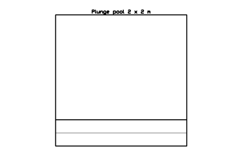 Aperçu du symbole Plunge pool 2 x 2 m, bloc SFE_PLUNGE_POOL