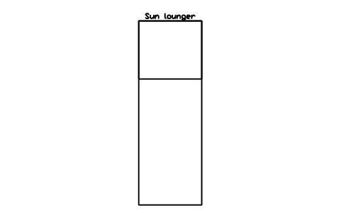 Aperçu du symbole Sun lounger, bloc SFE_POOL_LOUNGER