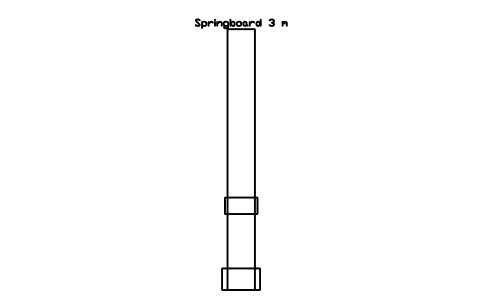 Aperçu du symbole Springboard 3 m, bloc SFE_POOL_SPRINGBOARD
