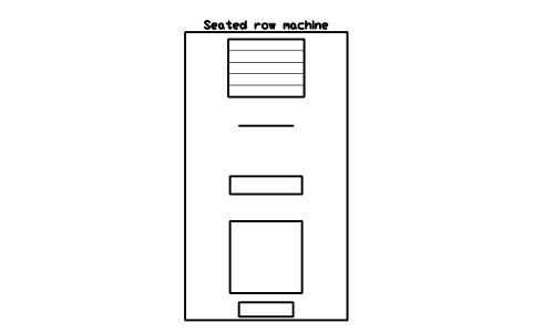Aperçu du symbole Seated row machine, bloc SFE_SEATED_ROW