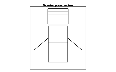 Aperçu du symbole Shoulder press machine, bloc SFE_SHOULDER_PRESS