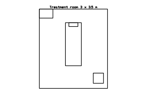 Aperçu du symbole Treatment room 3 x 3.5 m, bloc SFE_TREATMENT_ROOM