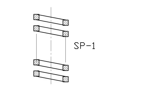 Anteprima del simbolo Square wire comp., section, blocco SPG_COMP_SQUARE_SECTION