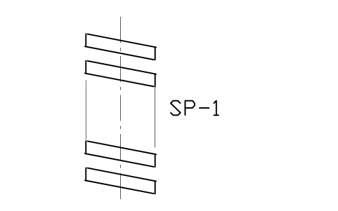 Anteprima del simbolo Square wire comp., view, blocco SPG_COMP_SQUARE_VIEW