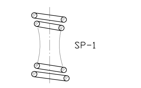 Anteprima del simbolo Waisted compression, section, blocco SPG_COMP_WAIST_SECTION
