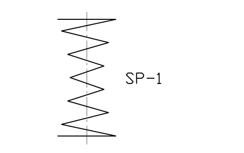 Anteprima del simbolo Waisted compression spring, blocco SPG_COMP_WAIST_SIMPLE