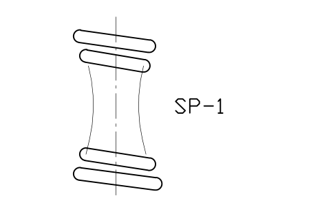 Anteprima del simbolo Waisted compression, view, blocco SPG_COMP_WAIST_VIEW