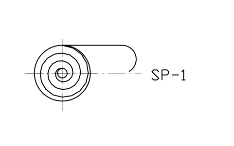 Anteprima del simbolo Constant force spring, view, blocco SPG_CONST_EXT_VIEW