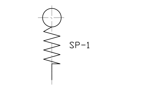 Anteprima del simbolo Extension spring, blocco SPG_EXT_SIMPLE