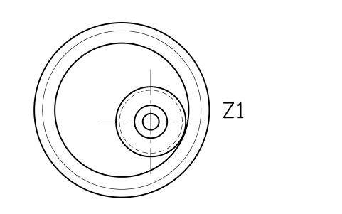 Anteprima del simbolo Internal gear pair, end view, blocco SPG_PAIR_INTERNAL_END