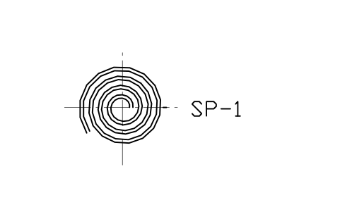 Anteprima del simbolo Spiral spring, view, blocco SPG_SPIRAL_VIEW
