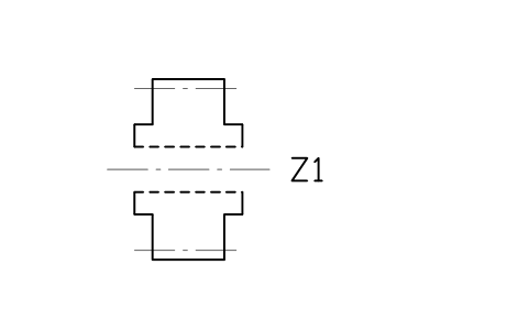Anteprima del simbolo Spur gear, side view, blocco SPG_SPUR_VIEW