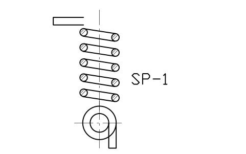 Anteprima del simbolo Torsion spring, section, blocco SPG_TORS_SECTION
