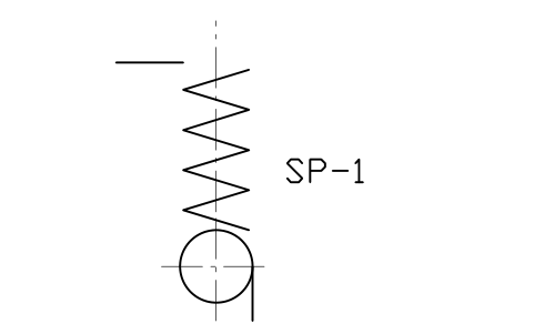 Anteprima del simbolo Torsion spring, blocco SPG_TORS_SIMPLE