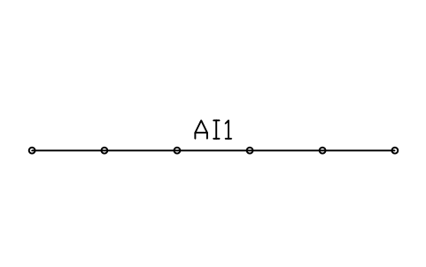 Vorschau des Symbols Gang-Handlauf, 1100 hoch, 5000, Block STA_AISLE_BARRIER_1100