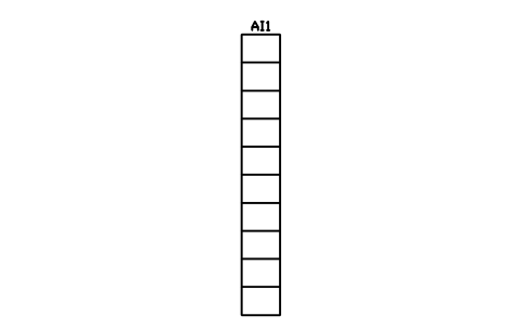 Vorschau des Symbols Treppengang 1100, 10 Reihen, Block STA_AISLE_STAIR_10