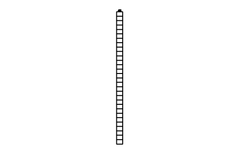 Vorschau des Symbols Treppengang 1100, 30 Reihen, Block STA_AISLE_STAIR_30
