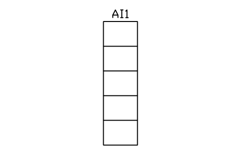 Vorschau des Symbols Treppengang 1100, 5 Reihen, Block STA_AISLE_STAIR_5