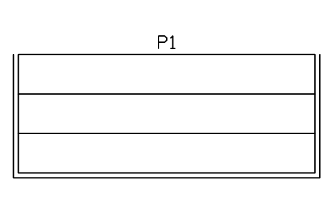 Vorschau des Symbols Tribüne, 3 Reihen x 6 m, mit Geländer, Block STA_BLEACHER_3X6