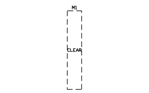 Vorschau des Symbols Freihaltezone, 1100 x 6000, Block STA_CLEAR_ZONE_1100