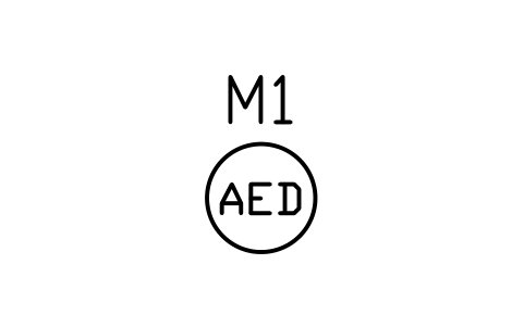 Vorschau des Symbols Defibrillator-Standort, Block STA_DEFIBRILLATOR