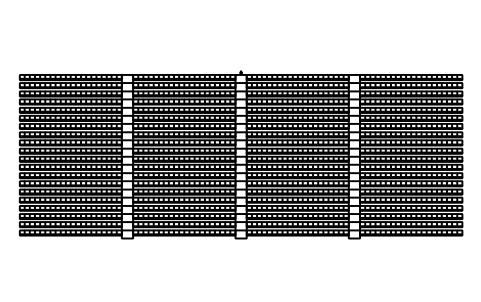 Vorschau des Symbols Tribünenanordnung, 1600 Sitze, 20 Reihen, Block STA_LAYOUT_1600