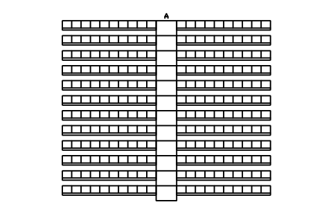 Vorschau des Symbols Tribünenanordnung, 240 Sitze, 12 Reihen, Block STA_LAYOUT_240
