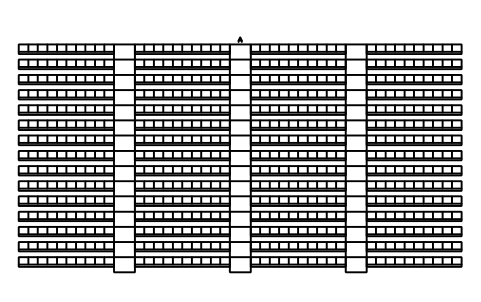 Vorschau des Symbols Tribünenanordnung, 600 Sitze, 15 Reihen, Block STA_LAYOUT_600