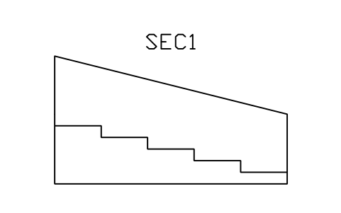 Vorschau des Symbols Gangtreppen-Schnitt, Steigung 200, Auftritt 800, Block STA_SEC_AISLE_R200