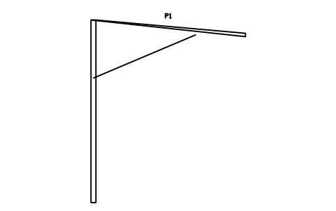 Vorschau des Symbols Dachschnitt, Auskragung 9000, Block STA_SEC_CANOPY_9