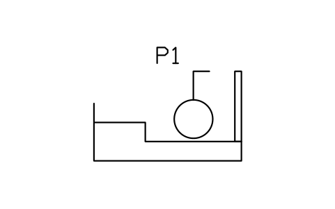 Vorschau des Symbols Schnitt Rollstuhlplattform, Block STA_SEC_WHEELCHAIR