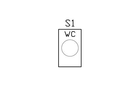 Vorschau des Symbols Rollstuhlplatz, 900 x 1500, Block STA_SPACE_WHEELCHAIR
