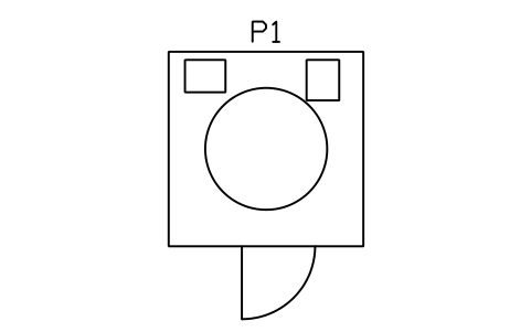 Vorschau des Symbols Barrierefreies WC, 2400 x 2400, Block STA_WC_ACCESSIBLE