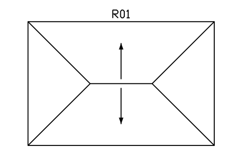 Roof, hip sembolünün önizlemesi, blok ARCH_ROOF_HIP